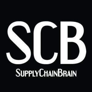 SupplyChainBrain logo with black background